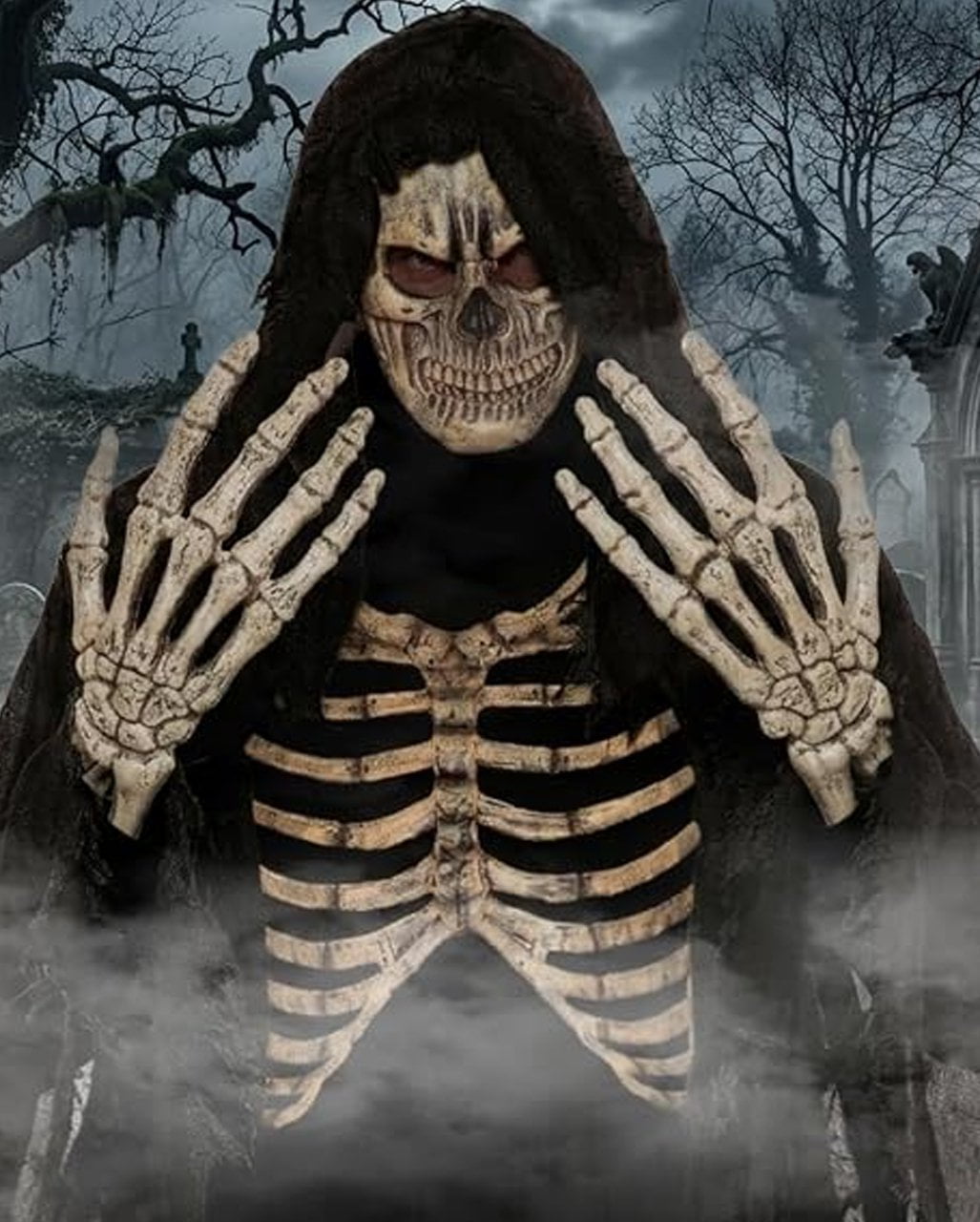 Bone Reaper Kostüm mit Brustpanzer, Handschuhen & Maske