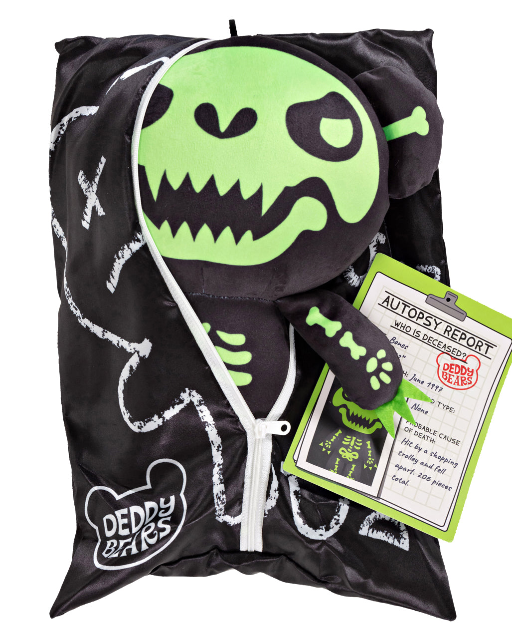 Bones Deddy Bear im Leichensack 30cm