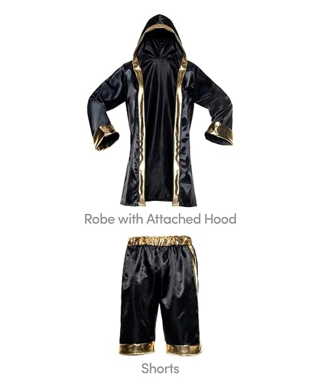 Boxer Herren Kostüm Schwarz-Gold