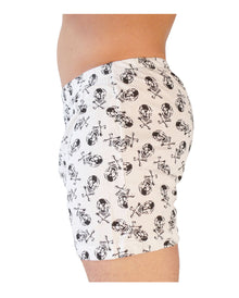 Weiße Totenschädel Boxershorts