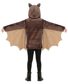 Brown Bat Kids Jacket with Wings & Hood