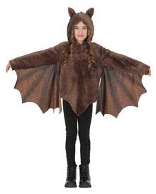 Brown Bat Kids Jacket with Wings & Hood