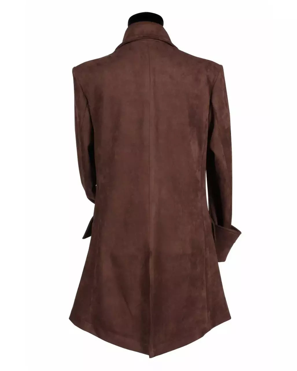 Braune Steampunk Jacke im Wildleder Look