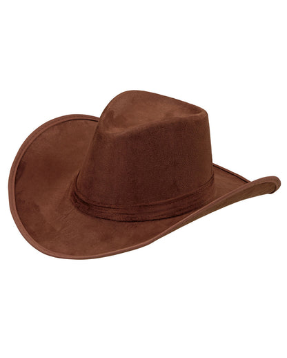 Chapeau De Cowboy Brun - Aspect Daim