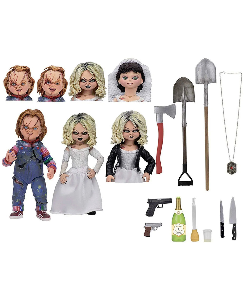 Bride of Chucky Ultimate Chucky & Tiffany 10cm