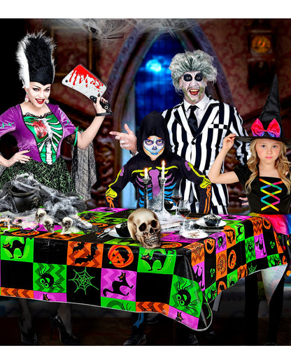 Bunte Halloween Tischdecke