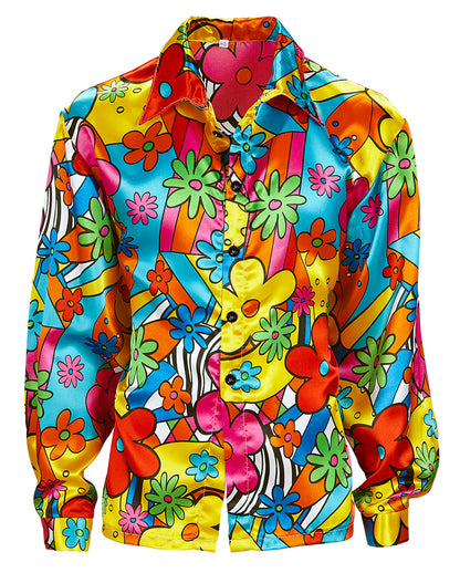 Buntes Flower Power Hemd