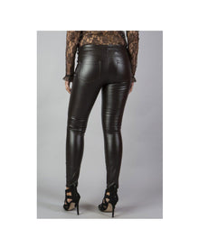 Braune Burleska Lederimitat Hose Demonia