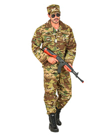 Tarnfleck Soldaten Kostüm 3-tlg