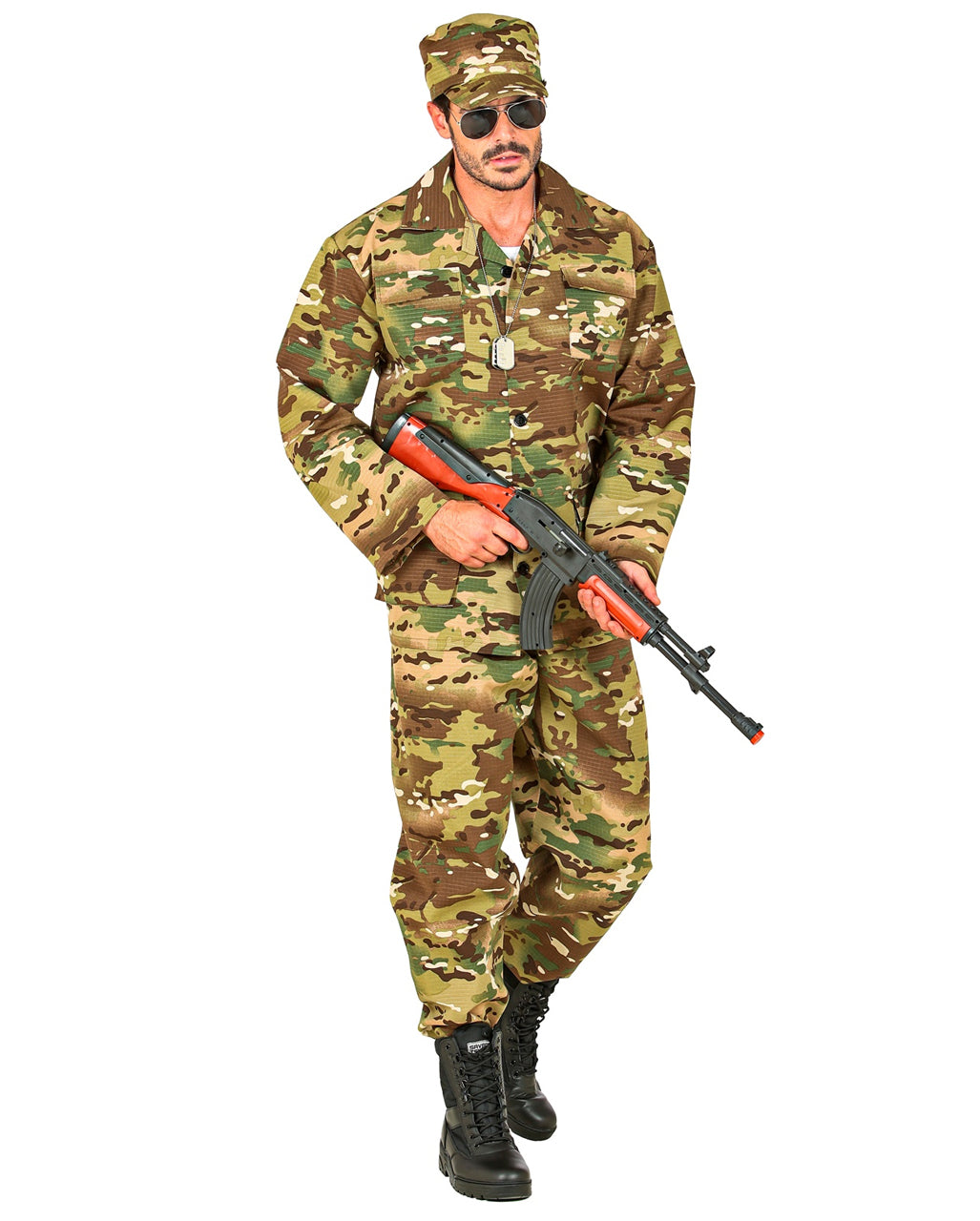 Tarnfleck Soldaten Kostüm 3-tlg