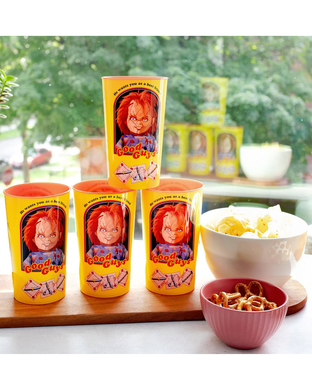 Child's Play Chucky Good Guys Becher 4er Set