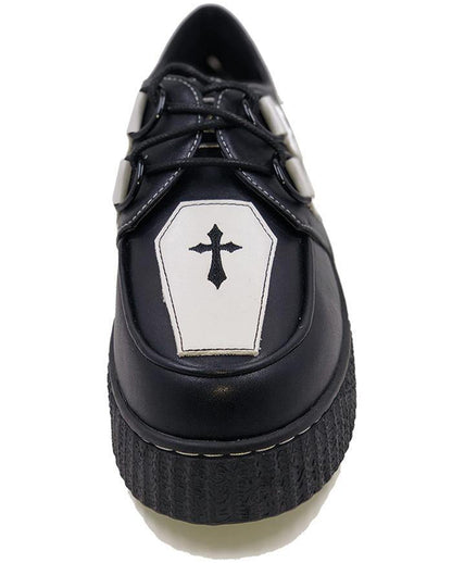 Schwarze Coffin Creepers Schuhe