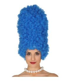 Comic Perücke Marge blau