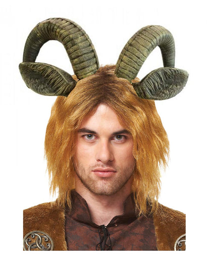 Steinbock Hörner Haarreif mit Ohren