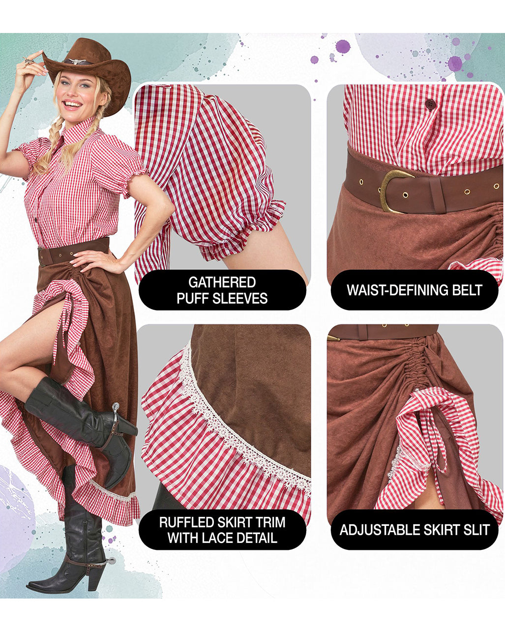 Cowgirl Damen Kostüm