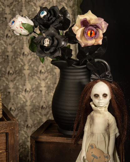 Creepy Geisterpuppe mit Teddybär Kopf 31cm
