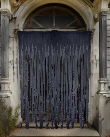 Creepy Halloween Rag Curtain