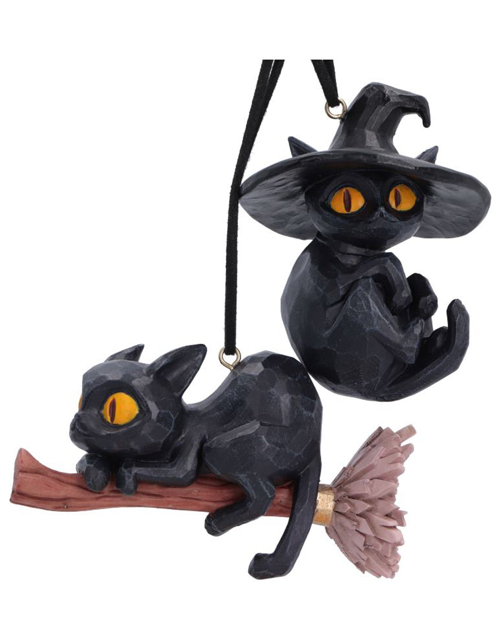 Curse & Claw Halloween Cats Hanging Ornaments (Set of 2) 7cm
