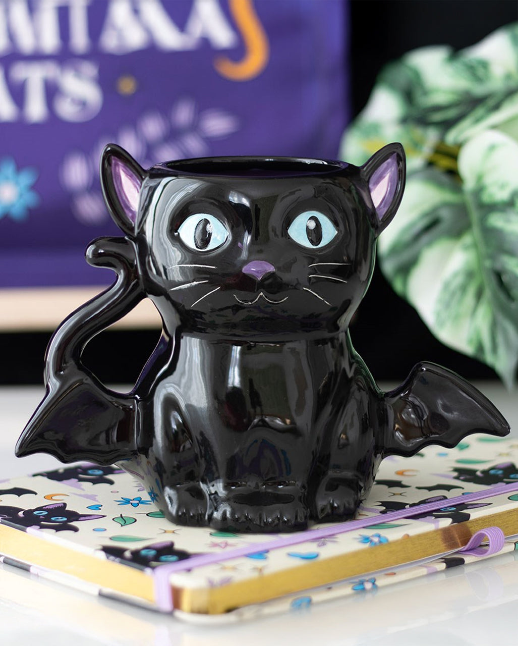 "Cute & Creepy" Bat Cat Coffee Mug