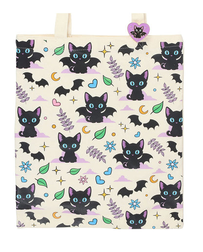„Cute & Creepy“ Mystic Tragetasche mit Katzenmotiv