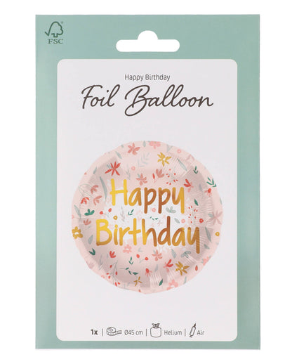 Cute Flowers Birthday - Folienballon 45cm