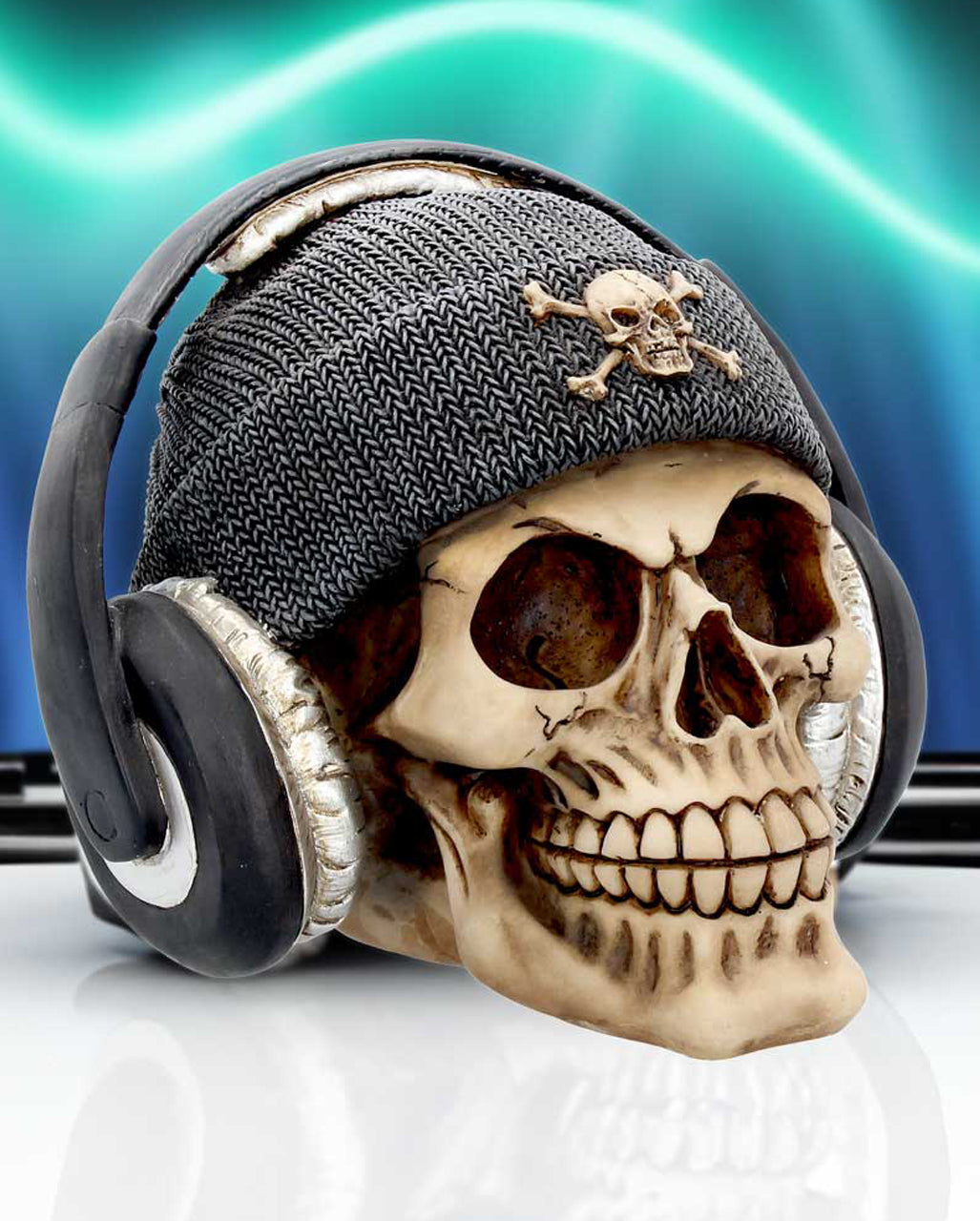 Dead Beat Kopfhörer-Totenkopf 17cm