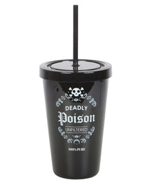 "Deadly Poison" Getränkebecher mit Trinkhalm