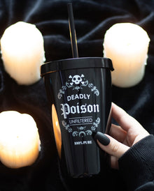 "Deadly Poison" Getränkebecher mit Trinkhalm