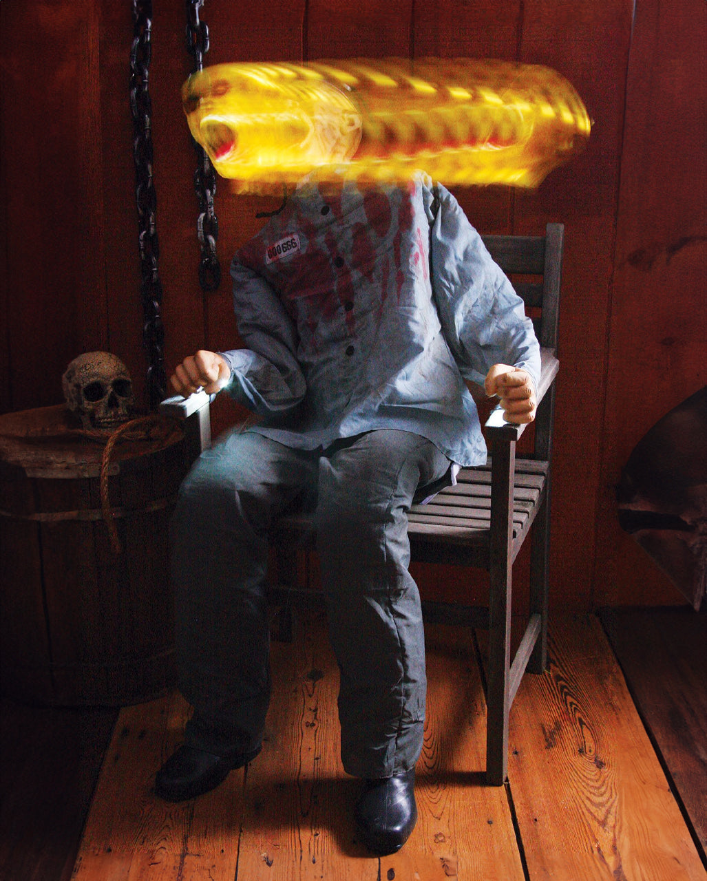 Death Row Halloween Animatronic mit Sound & Bewegung
