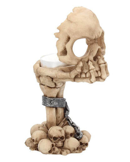Deliberation Totenkopf Teelichthalter 15,5cm