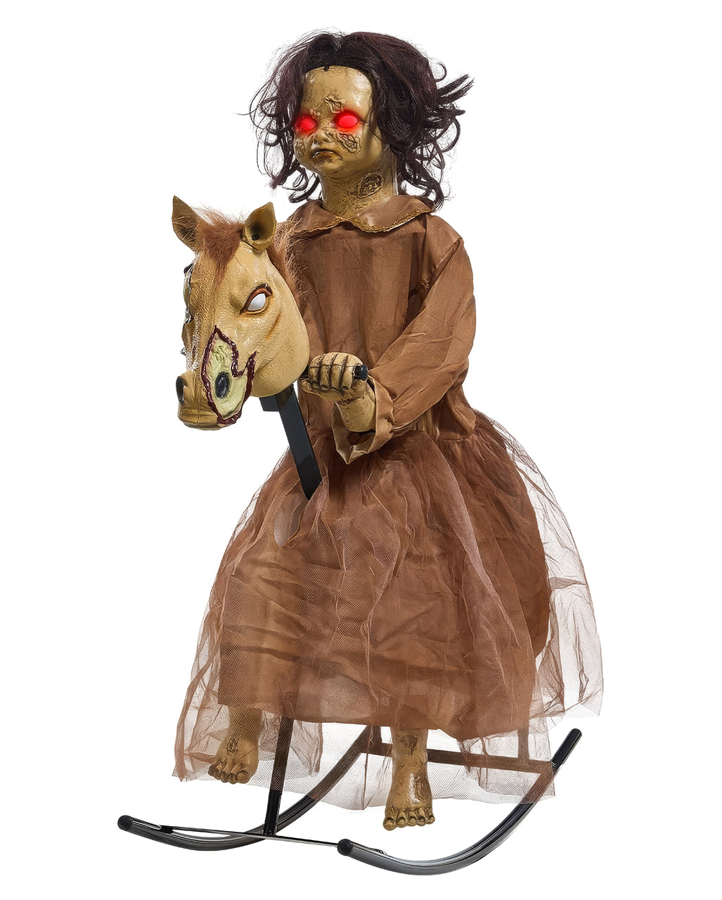 Devilish Dolores on a Rocking Horse Animatronic