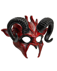 Diabolische Teufels Maske mit Hörner