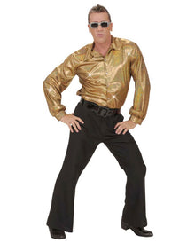 80er Jahre Disco-Hemd Gold