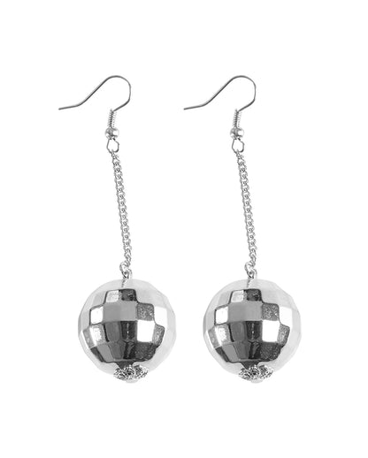 Boucles D'oreilles Boule Disco Comme Accessoire De Costume