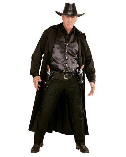 Doppelter Westernpistolen Halter Schwarz