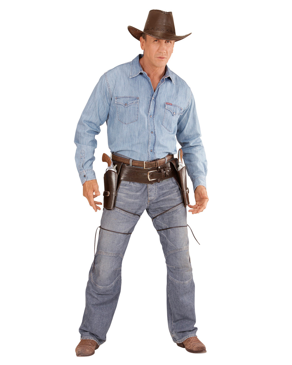 Doppelter Western Kunstleder Holster
