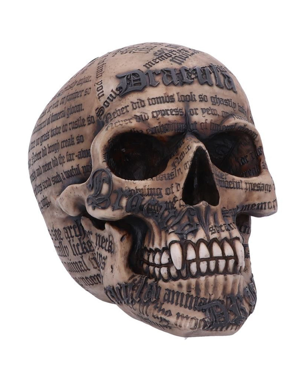 Dracula Totenkopf mit Bram Stoker Zitaten