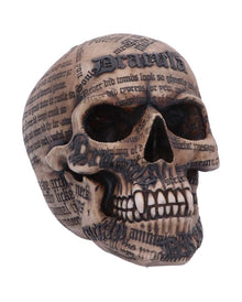 Dracula Totenkopf mit Bram Stoker Zitaten
