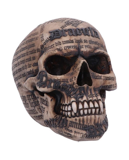 Dracula Totenkopf mit Bram Stoker Zitaten