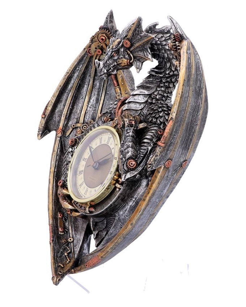 Steampunk Drachen Wanduhr 27,5cm