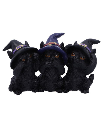 Drei Weise Schwarze Hexenkatzen 11,5cm