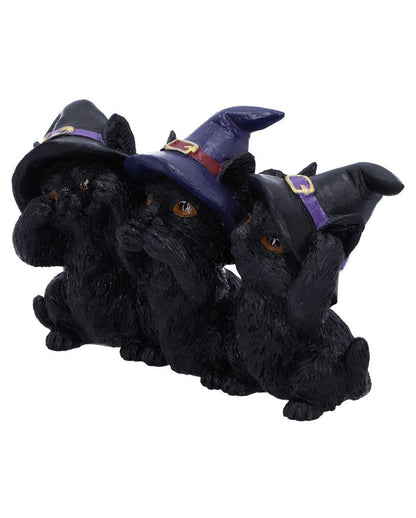 Drei Weise Schwarze Hexenkatzen 11,5cm