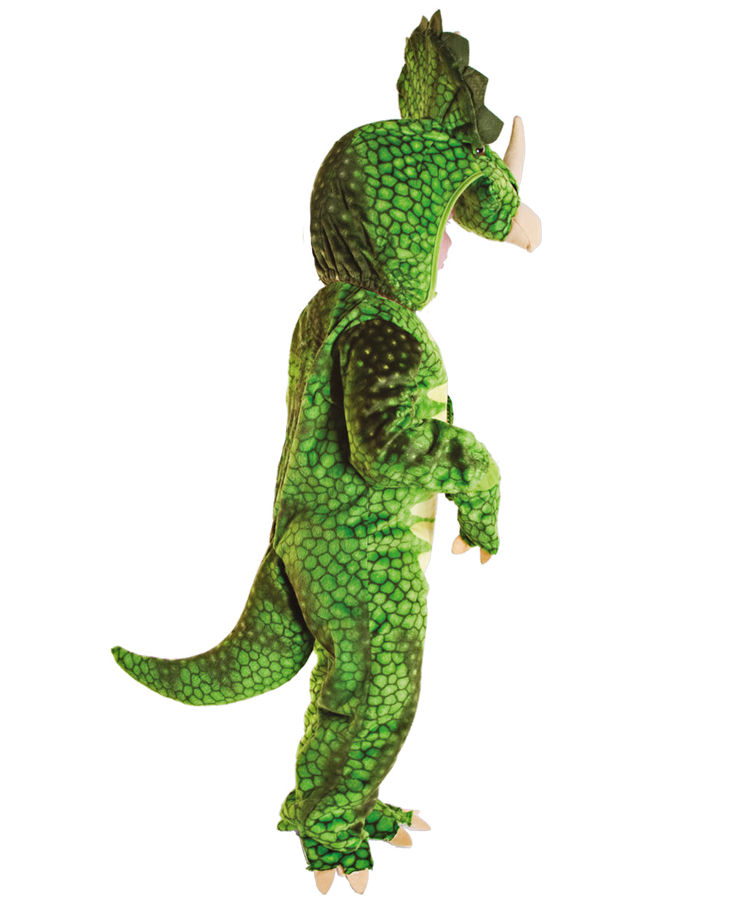 Dreihorn Dino Kleinkinderkostüm Grün