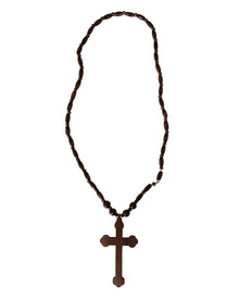 Dunkelbrauner Rosenkranz aus Holz