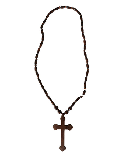 Dark Brown Wooden Rosary