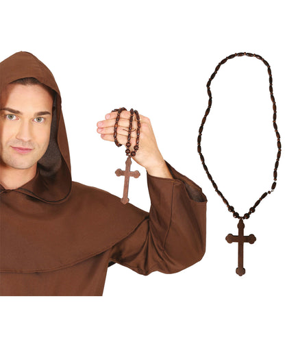 Dark Brown Wooden Rosary