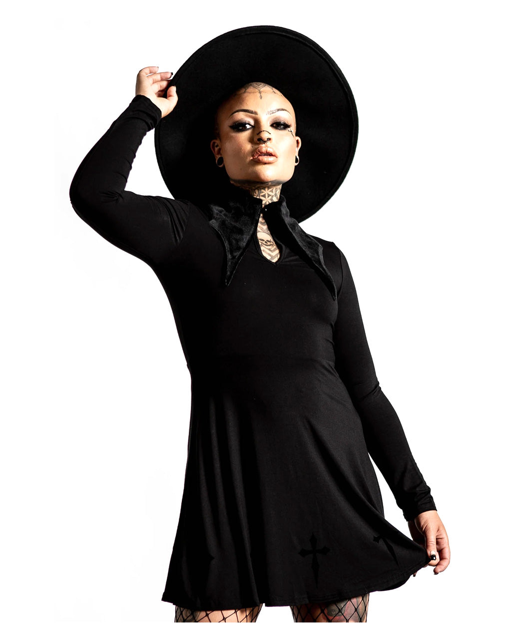 KILLSTAR Elissabat Collar Minikleid