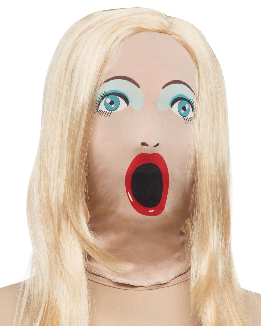Erotic Doll Maske mit Perücke