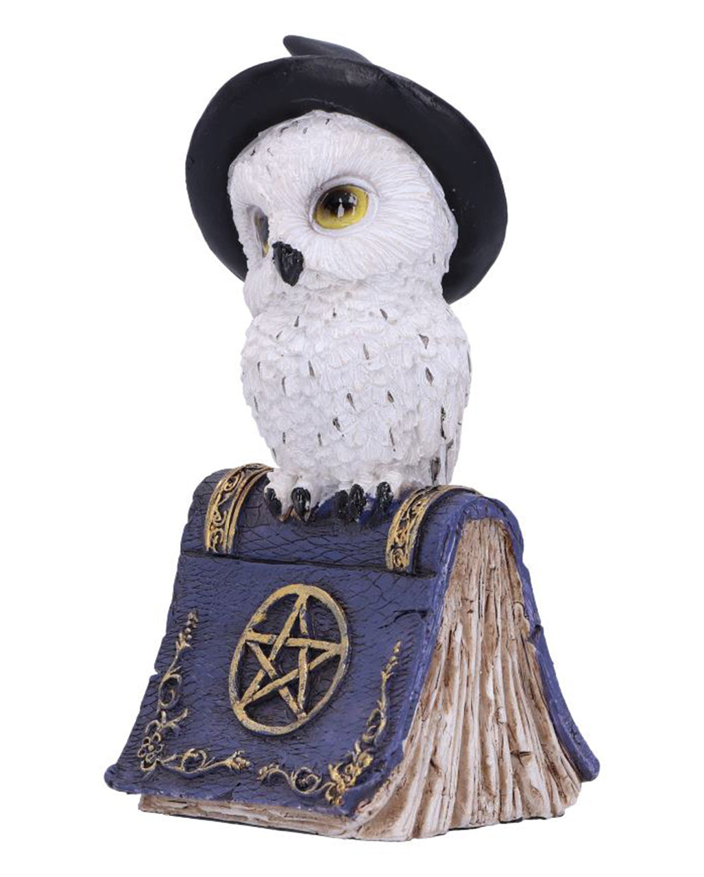 Eule mit Pentagramm Zauberbuch 12,5cm