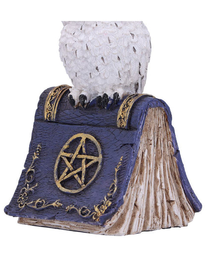 Eule mit Pentagramm Zauberbuch 12,5cm